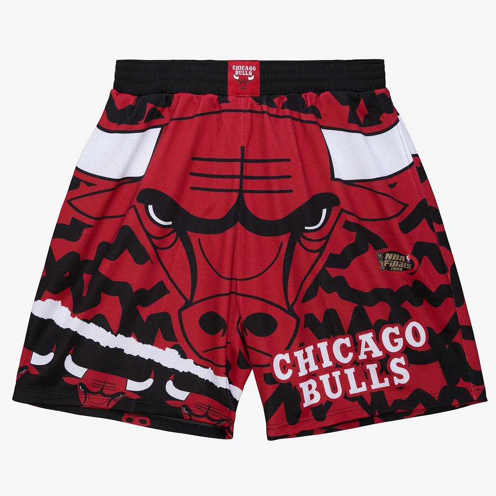 Men's Mitchell & Ness Black Chicago Bulls Jumbotron 2.0 Sublimated Shorts