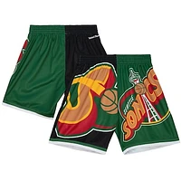 Men's Mitchell & Ness  Black Seattle SuperSonics Big Face 5.0 Fashion Shorts