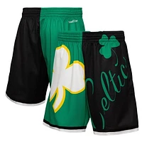 Men's Mitchell & Ness  Kelly Green Boston Celtics Big Face 5.0 Fashion Shorts