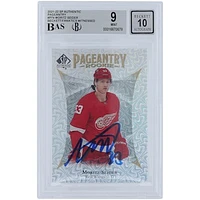 Moritz Seider Detroit Red Wings Autographed 2021-22 Upper Deck SP Authentic Pageantry #P-74 Beckett Fanatics Witnessed Authenticated 9/10 Rookie Card