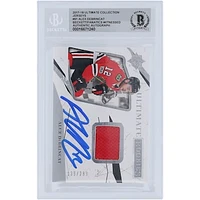 Alex DeBrincat Chicago Blackhawks Autographed 2017-18 Upper Deck Ultimate Collection Jerseys Red Relic #91 #/299 Beckett Fanatics Witnessed Authenticated 10 Rookie Card