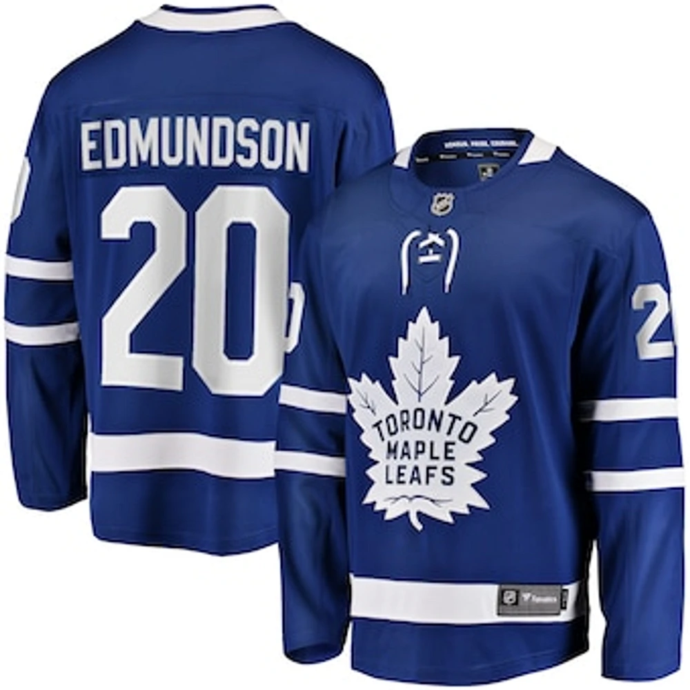 Men's Fanatics Joel Edmundson Blue Toronto Maple Leafs Home Premier Breakaway Player Jersey