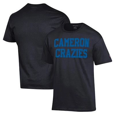 Men's Champion Black Duke Blue Devils Cameron Crazies T-Shirt