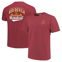 Men's Maroon Arizona State Sun Devils Baseball Comfort Colors T-Shirt