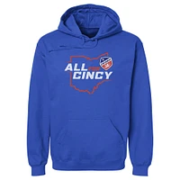 Men's 500 Level Royal FC Cincinnati All For Cincy State Pullover Hoodie