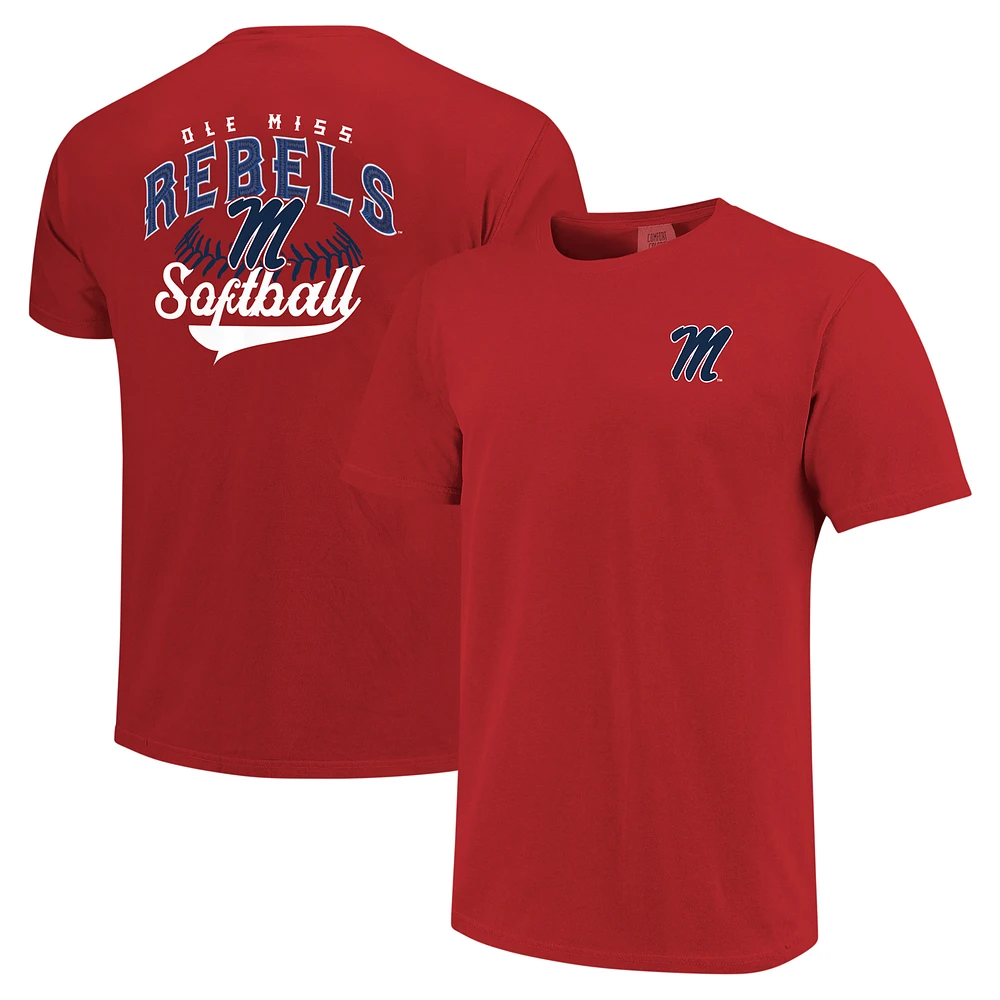 Men's Red Ole Miss Rebels Softball Walk Off T-Shirt