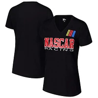 Women's G-III 4Her by Carl Banks Black NASCAR Strategy V-Neck T-Shirt