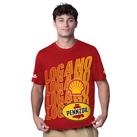 Men's Starter  Red Joey Logano Shell Pennzoil All Star Extreme T-Shirt