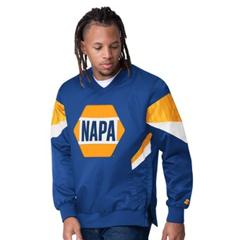 Men's Starter  Royal Chase Elliott Napa Striker I V-Neck Pullover Jacket