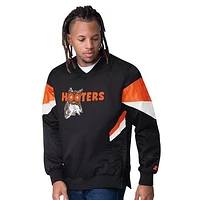 Men's Starter  Black Chase Elliott Hooters Striker I V-Neck Pullover Jacket