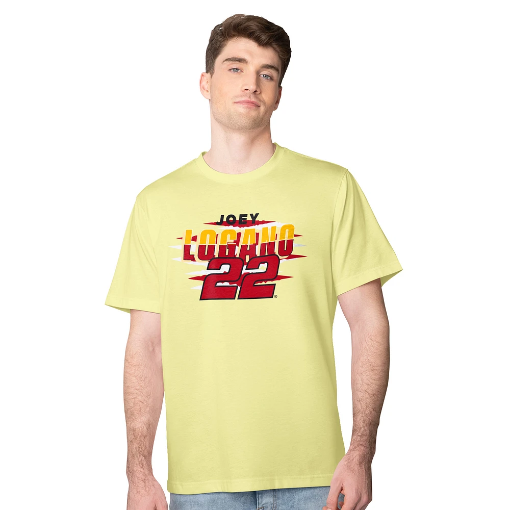 Men's Margaritaville Yellow Joey Logano Flip Flop T-Shirt