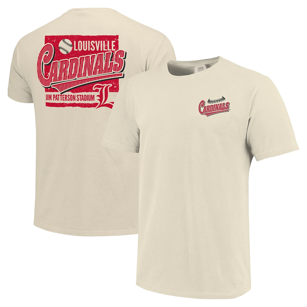 Men's Natural Louisville Cardinals Baseball Around The Horn Comfort Colors T-Shirt