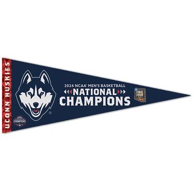 WinCraft UConn Huskies 2024 NCAA Men's Basketball National Champions 12" x 30" Premium Pennant