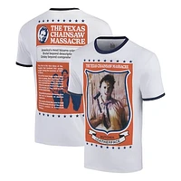 Men's Ripple Junction White Texas Chainsaw Massacre Leatherface Card Ringer T-Shirt