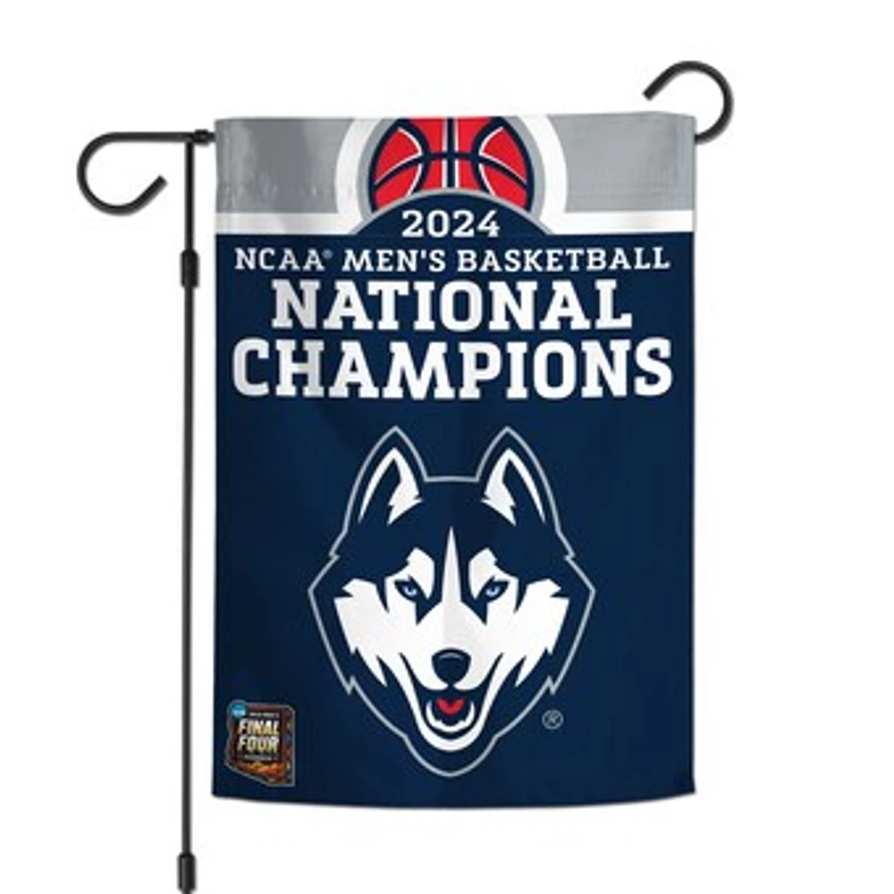 WinCraft UConn Huskies 2024 NCAA Men's Basketball National Champions 12'' x 18'' Double-Sided Garden Flag