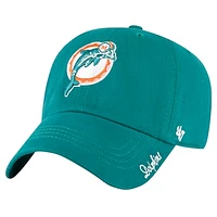 Women's '47 Aqua Miami Dolphins Miata Clean Up Legacy Adjustable Hat