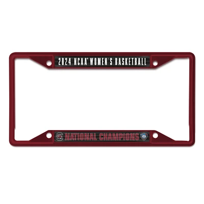 WinCraft South Carolina Gamecocks 2024 NCAA Women's Basketball National Champions Laser Cut Metal License Plate Frame