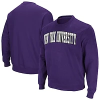 Men's Colosseum Purple NYU Violets Arch & Logo Pullover Sweatshirt