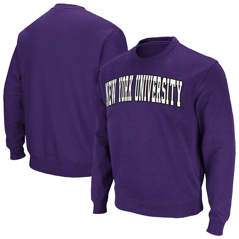 Men's Colosseum Purple NYU Violets Arch & Logo Pullover Sweatshirt