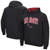 Men's Colosseum Black Saint Joseph's Hawks Arch & Logo 3.0 Pullover Hoodie