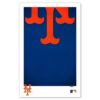 New York Mets 11" x 17" Minimalist Logo Poster Print