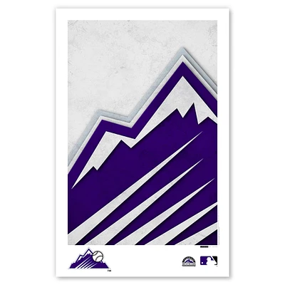 Colorado Rockies 11" x 17" Minimalist Logo Poster Print