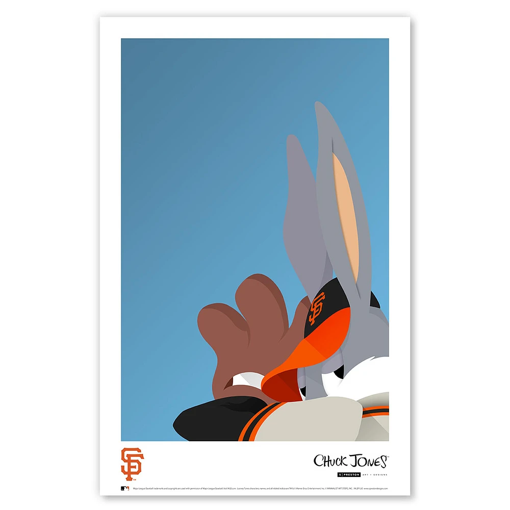 Bugs Bunny San Francisco Giants 11" x 17" Minimalist Looney Tunes Poster Print