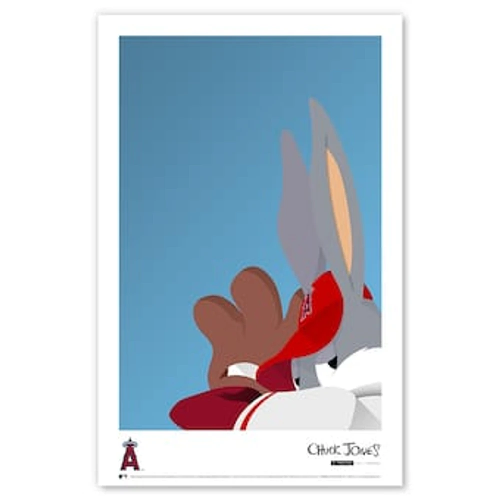 Bugs Bunny Los Angeles Angels 11" x 17" Minimalist Looney Tunes Poster Print