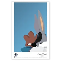 Bugs Bunny Miami Marlins 11" x 17" Minimalist Looney Tunes Poster Print