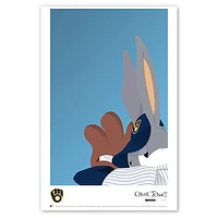 Bugs Bunny Milwaukee Brewers 11" x 17" Minimalist Looney Tunes Poster Print