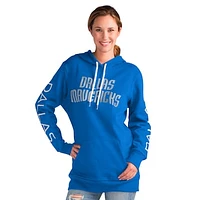 Women's G-III 4Her by Carl Banks Blue Dallas Mavericks Base Coach Pullover Hoodie