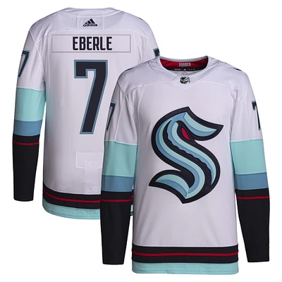 Men's adidas Jordan Eberle White Seattle Kraken Away Primegreen Authentic Player Jersey