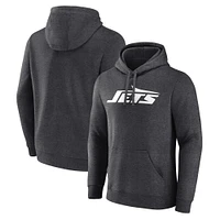 Men's Fanatics  Charcoal New York Jets Primary Logo Pullover Hoodie