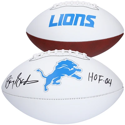 Barry Sanders Detroit Lions Autographed Franklin White Panel Football with "HOF 04" Inscription
