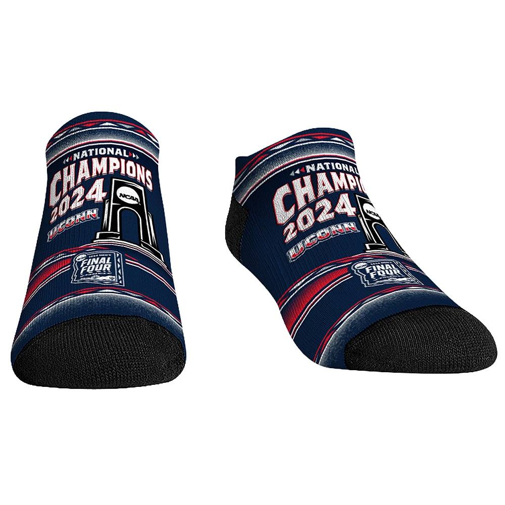 Unisex Rock Em Socks Navy UConn Huskies 2024 NCAA Men's Basketball National Champions Fiesta Low-Cut Socks