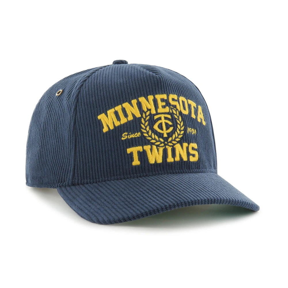 Men's '47 Navy Minnesota Twins Laurus Corduroy Hitch Snapback Hat