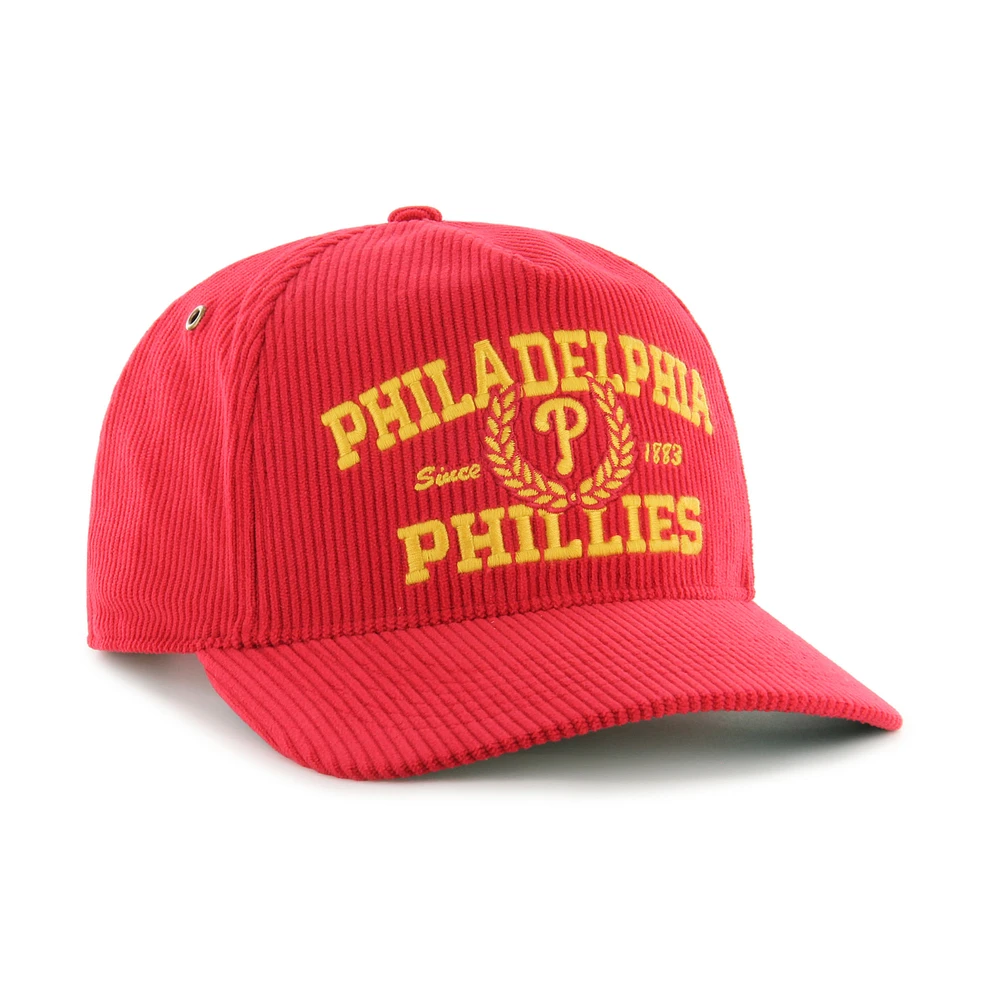 Men's '47 Red Philadelphia Phillies Laurus Corduroy Hitch Snapback Hat