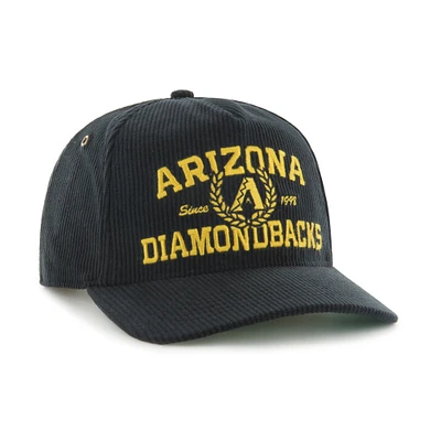 Men's '47 Black Arizona Diamondbacks Laurus Corduroy Hitch Snapback Hat