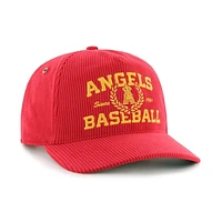 Men's '47 Red Los Angeles Angels Laurus Corduroy Hitch Snapback Hat