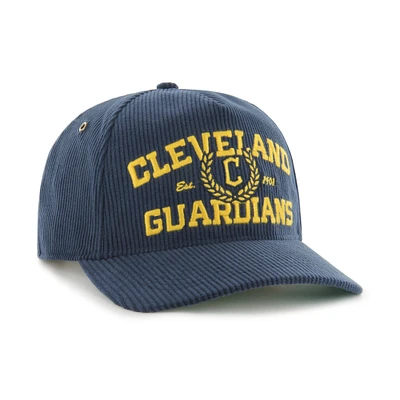 Men's '47 Navy Cleveland Guardians Laurus Corduroy Hitch Snapback Hat