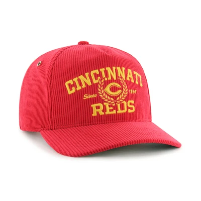 Men's '47 Red Cincinnati Reds Laurus Corduroy Hitch Snapback Hat