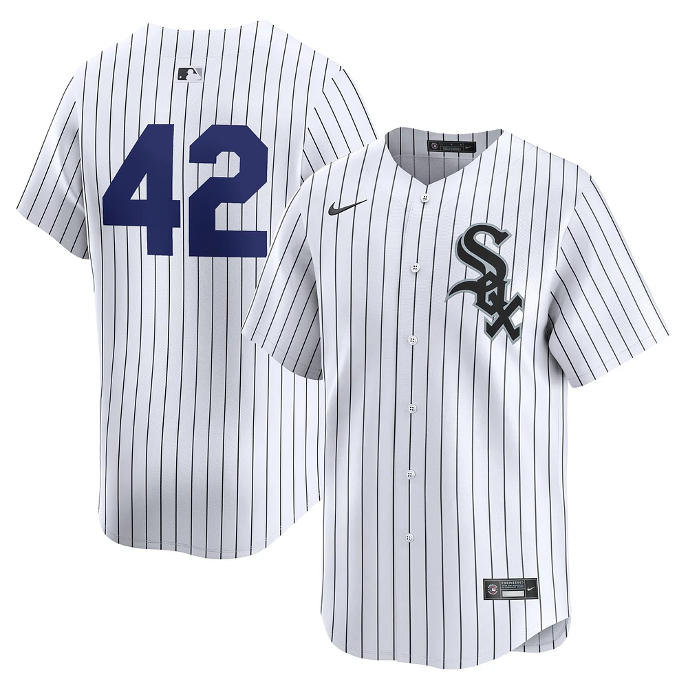 Men's Nike  White Chicago Sox 2024 Jackie Robinson Day Home Limited Jersey