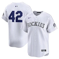 Men's Nike  White Colorado Rockies 2024 Jackie Robinson Day Home Limited Jersey