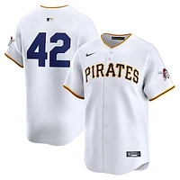 Men's Nike  White Pittsburgh Pirates 2024 Jackie Robinson Day Home Limited Jersey