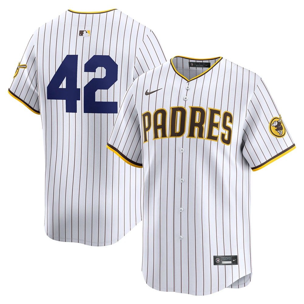 Men's Nike  White San Diego Padres 2024 Jackie Robinson Day Home Limited Jersey