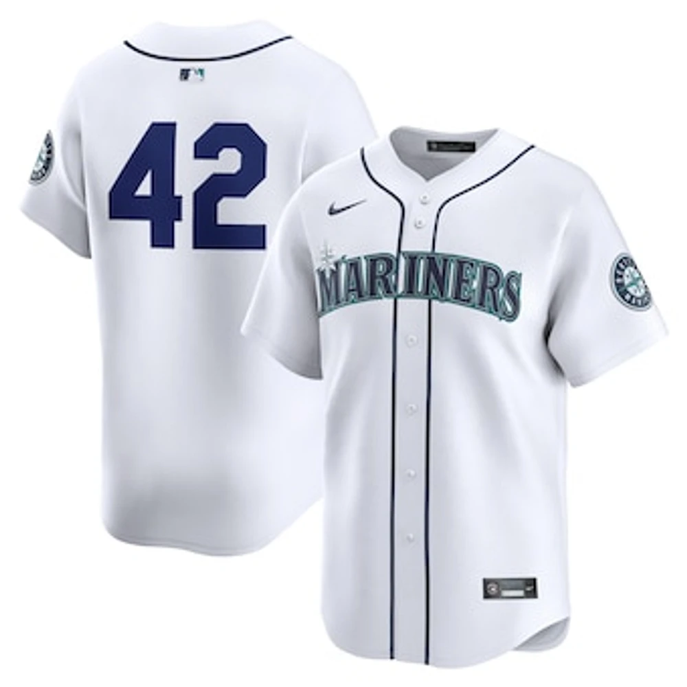 Men's Nike  White Seattle Mariners 2024 Jackie Robinson Day Home Limited Jersey