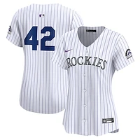 Women's Nike  White Colorado Rockies 2024 Jackie Robinson Day Home Limited Jersey