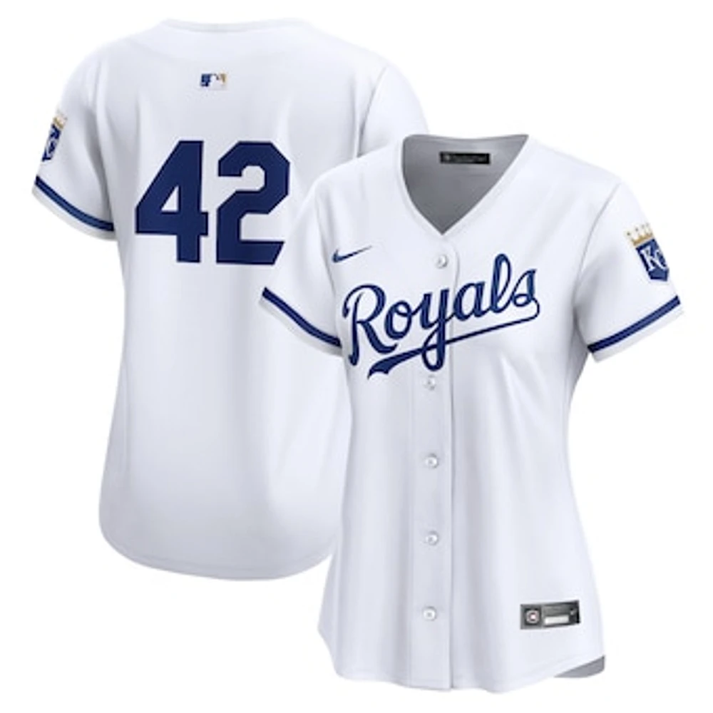 Women's Nike  White Kansas City Royals 2024 Jackie Robinson Day Home Limited Jersey