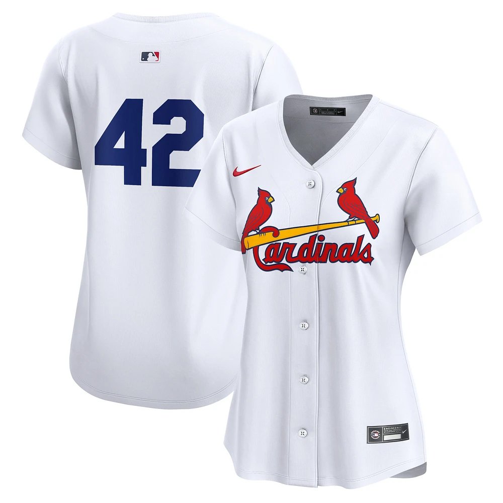 Women's Nike  White St. Louis Cardinals 2024 Jackie Robinson Day Home Limited Jersey