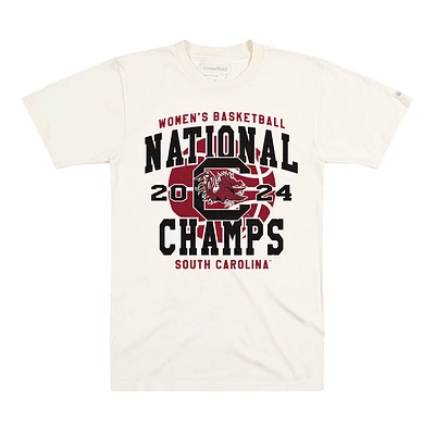 Men's Homefield Cream South Carolina Gamecocks 2024 NCAA Women's Basketball National Champions T-Shirt